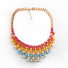 Satin Colors Chain Necklace/Big Chain Necklace/Fashion Jewelry (XJW12026)